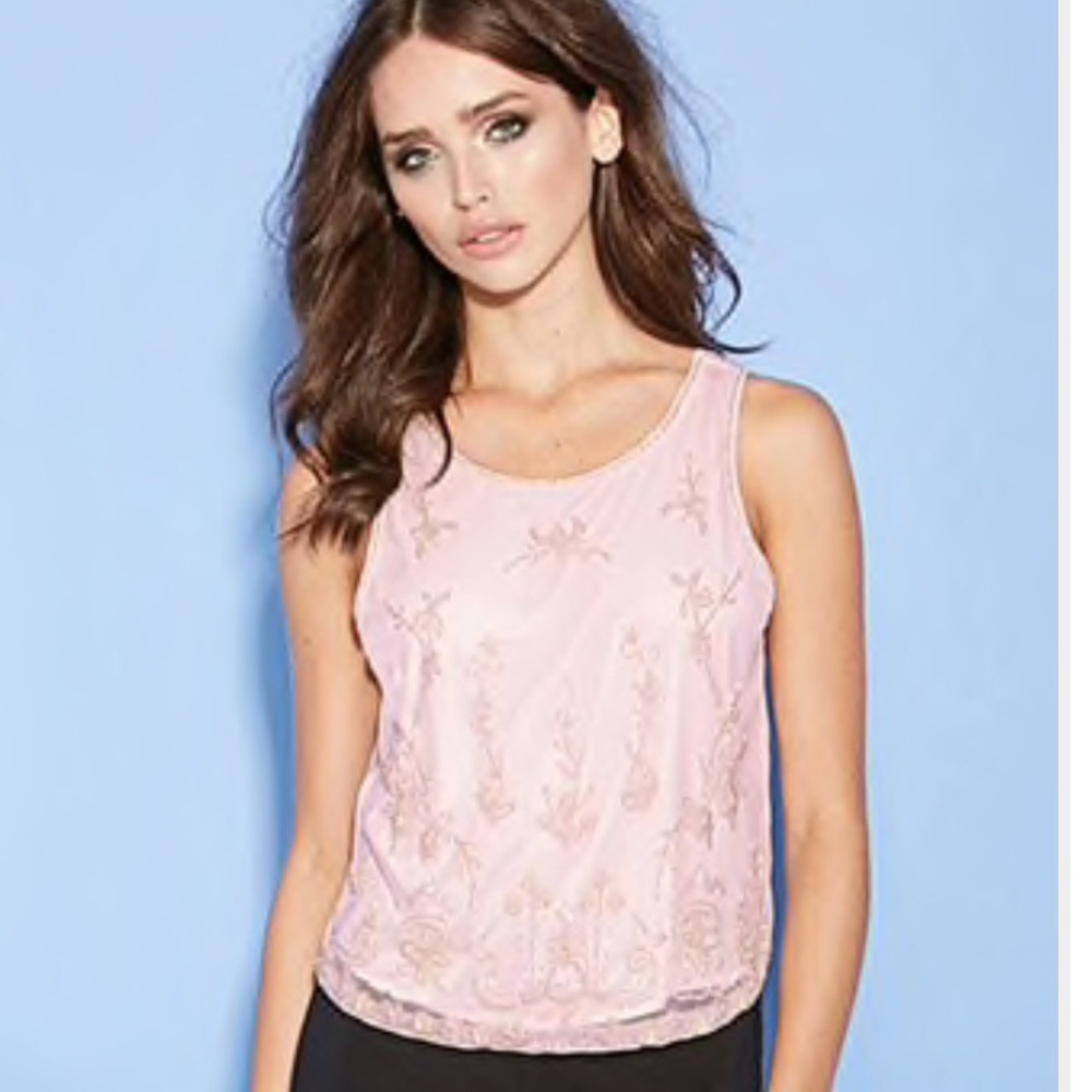 Light Pink Top with Beads from Forever 21